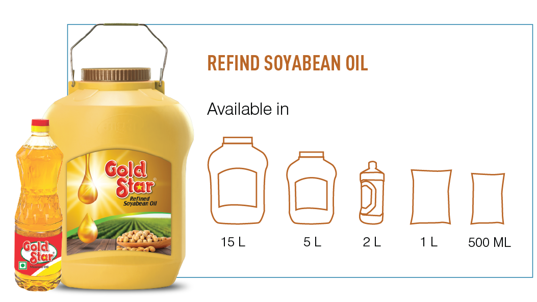 Gold Star Refined Soyabean Oil Madhuri Oils 4865